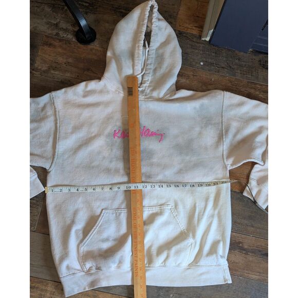 Keith Haring Tie-Dye Hoodie - Hybrid Tees Distressed Graphic Sweatshirt - Picture 3 of 6